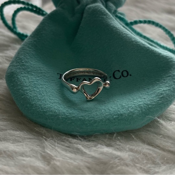 Tiffany and Co. Open Heart Ring Size 4 - Picture 8 of 14